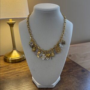 Gold Charm Necklace | Whimsical Nature Celestial Animal Statement Chain